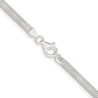 FJC Finejewelers 925 Sterling Silver Flat Oval Snake Chain 24 Inches x 3.3 mm