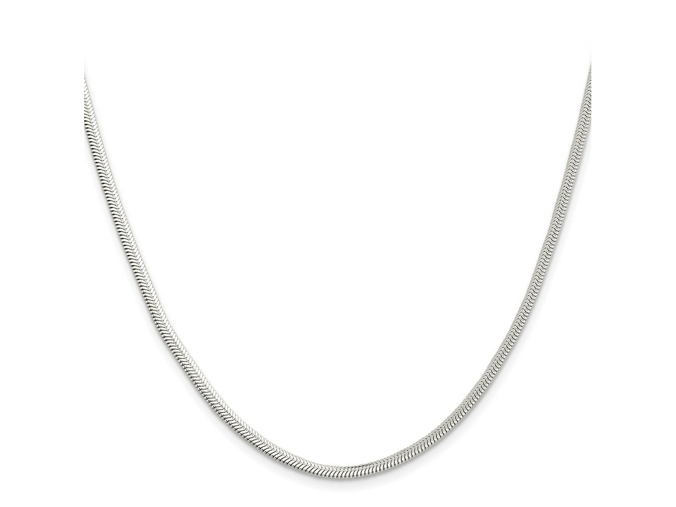 FJC Finejewelers 925 Sterling Silver Flat Oval Snake Chain 24 Inches x 3.3 mm