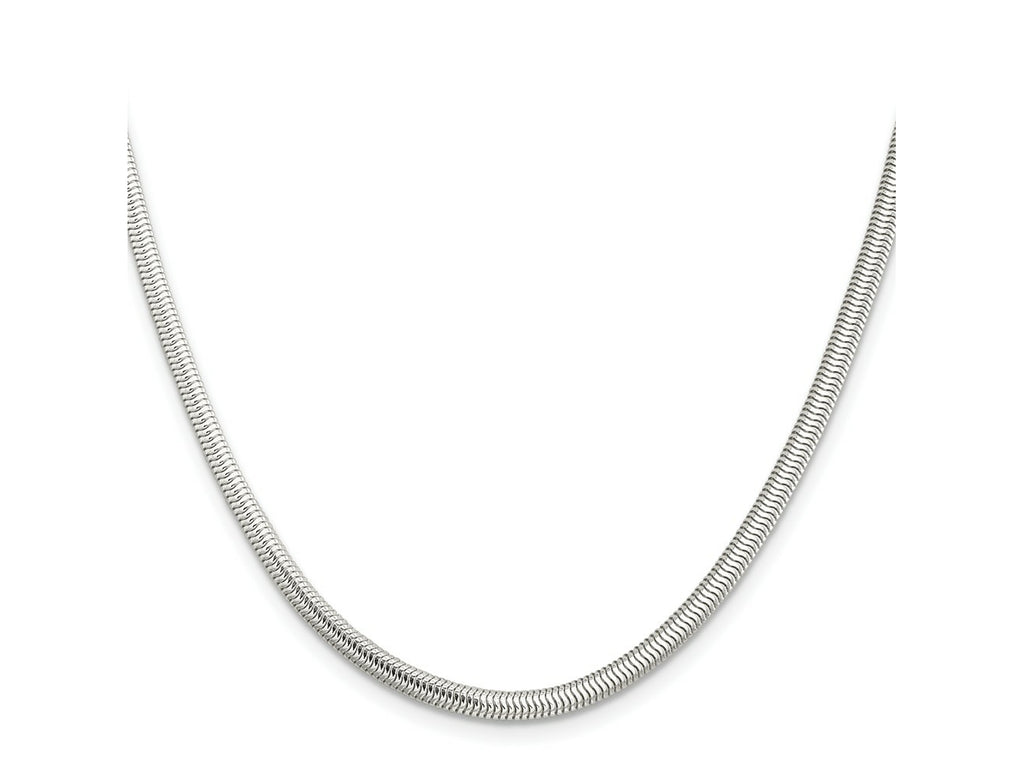 FJC Finejewelers 925 Sterling Silver 6-sided Oval Snake Chain 20 Inches x 3.5 mm