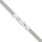 FJC Finejewelers 925 Sterling Silver 6-sided Oval Snake Chain 30 Inches x 3.5 mm