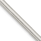 FJC Finejewelers 925 Sterling Silver 6-sided Oval Snake Chain 24 Inches x 5 mm