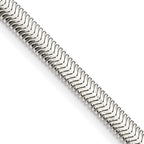 FJC Finejewelers 925 Sterling Silver Flat Oval Snake Chain 18 Inches x 4.2 mm
