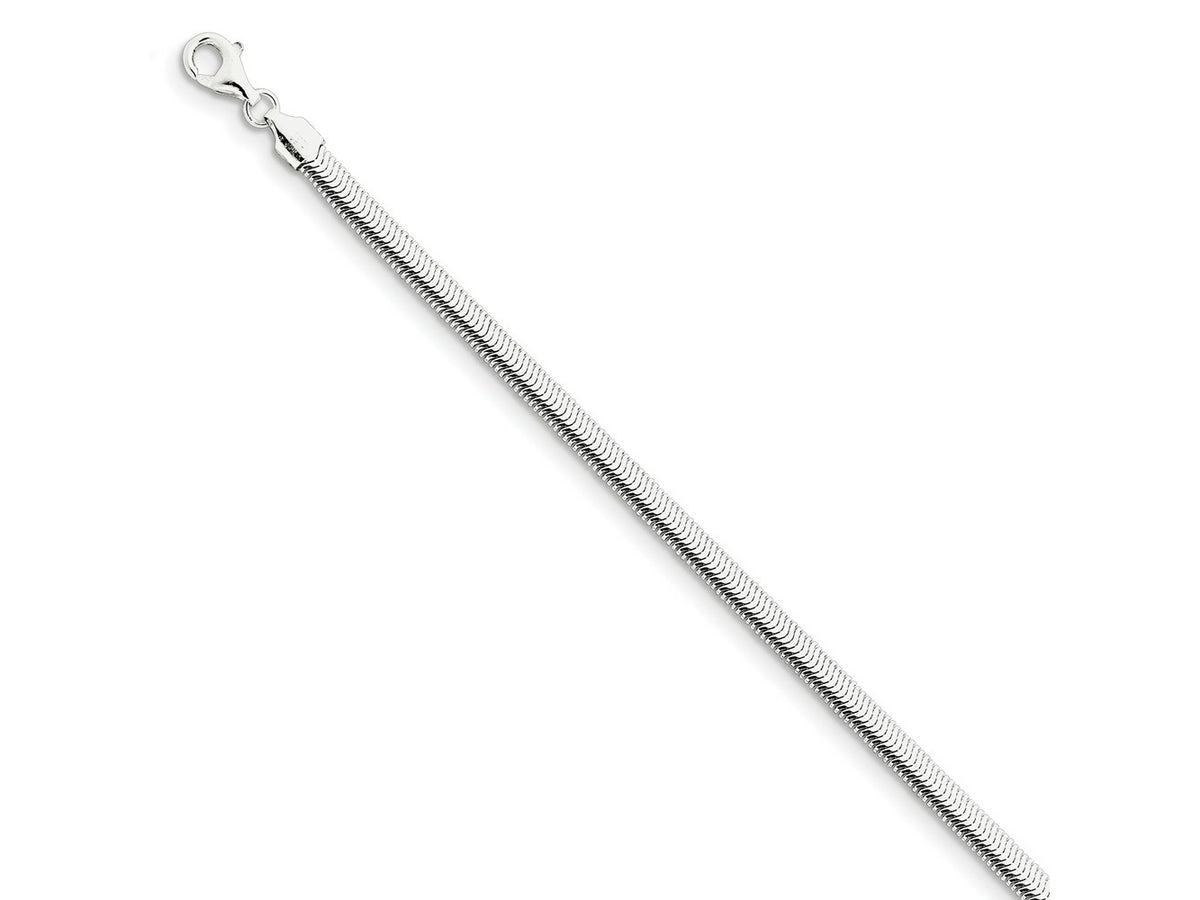 FJC Finejewelers 925 Sterling Silver Flat Oval Snake Chain Bracelet 7 Inches x 4.2 mm