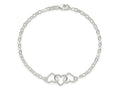 FJC Finejewelers 925 Sterling Silver Hand Made 9inch Solid Polished Fancy Heart Link Anklet 9 Inches