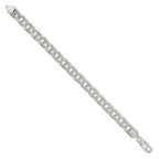 FJC Finejewelers 925 Sterling Silver 7.6mm Double Link Charm Bracelet 8 Inches