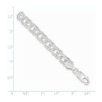 FJC Finejewelers 925 Sterling Silver 7.6mm Double Link Charm Bracelet 8 Inches