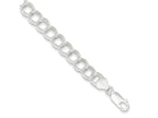 FJC Finejewelers 925 Sterling Silver Double Link Charm Bracelet 8.5 Inches x 7.5 mm