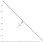 FJC Finejewelers 925 Sterling Silver Box Cross Anklet 9 Inches x 6 mm