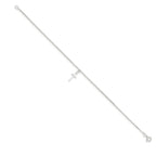 FJC Finejewelers 925 Sterling Silver Box Cross Anklet 9 Inches x 6 mm