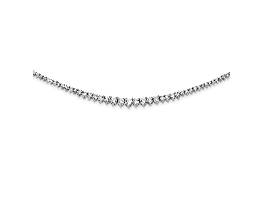 FJC Finejewelers 925 Sterling Silver Fancy Necklace 2-4.5mm CZ 's17 Inches