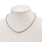 FJC Finejewelers 925 Sterling Silver Fancy Necklace Stone 2.3 - 5 mm CZ's 17 Inches