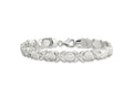 FJC Finejewelers 925 Sterling Silver Fancy Polished and Satin XO Bracelet 8 Inches x 9 mm