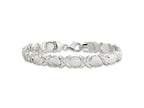 FJC Finejewelers 925 Sterling Silver Fancy Polished and Satin XO Bracelet 8 Inches x 9 mm