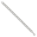 FJC Finejewelers 925 Sterling Silver Link Polished X and O Bracelet 8 Inches x 9 mm