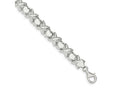 FJC Finejewelers 925 Sterling Silver Link Polished X and O Bracelet 8 Inches x 9 mm