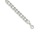 FJC Finejewelers 925 Sterling Silver Link Polished X and O Bracelet 8 Inches x 9 mm