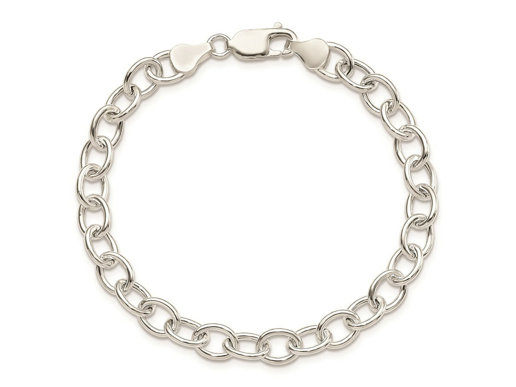 FJC Finejewelers 925 Sterling Silver Fancy Cable Bracelet 7.5 Inches x 6.75 mm