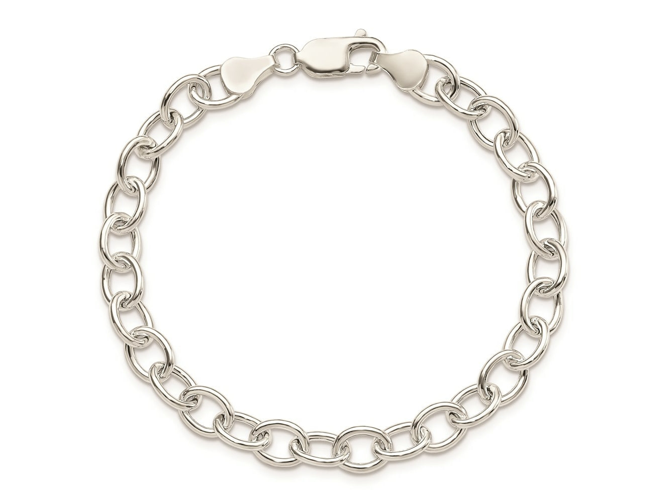 FJC Finejewelers 925 Sterling Silver Fancy Cable Bracelet 7.5 Inches x 6.75 mm
