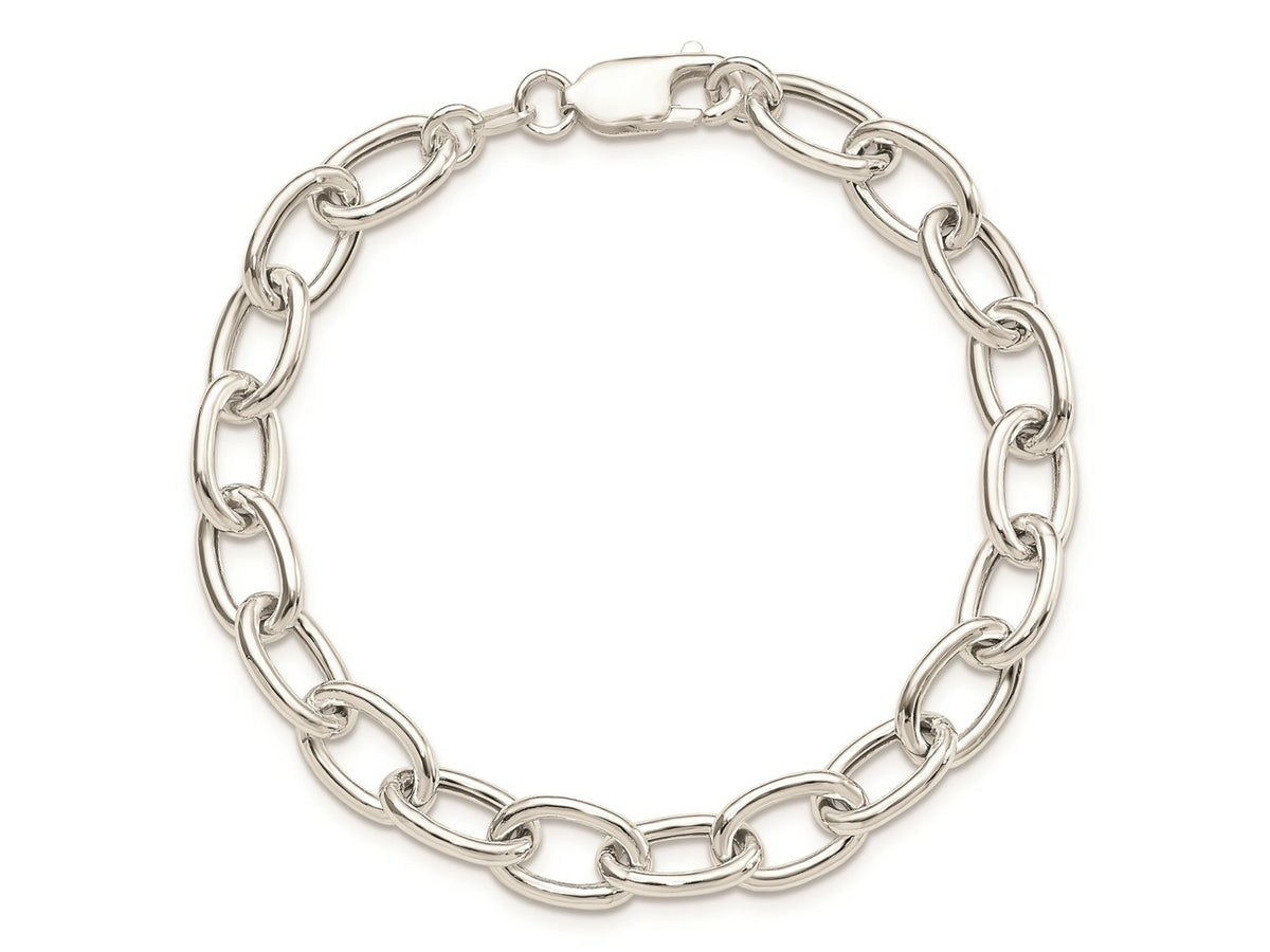 FJC Finejewelers 925 Sterling Silver Open Link Cable 8.50mm Bracelet 7.5 Inches