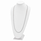 FJC Finejewelers 925 Sterling Silver Fancy Necklace Rhodium Plated CZ 36in Necklace 36 Inches