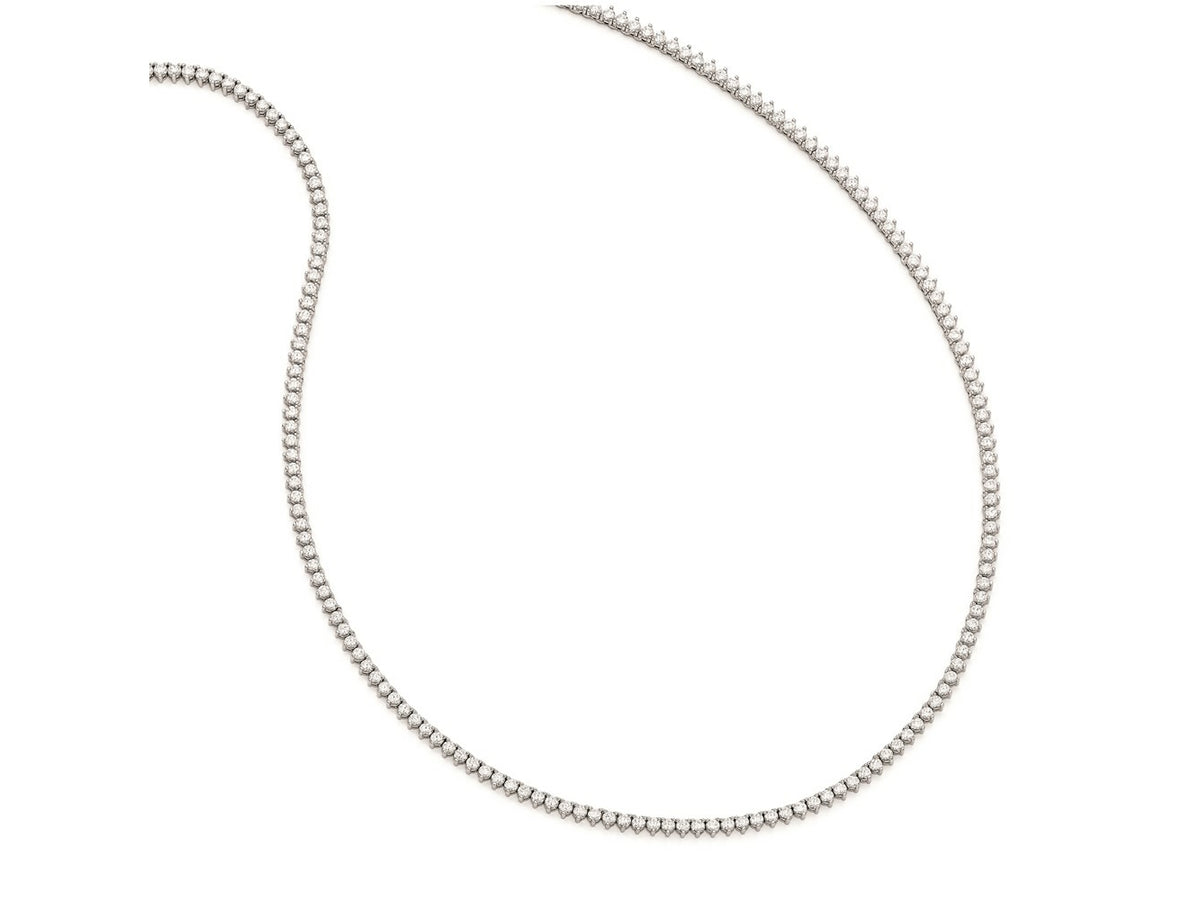FJC Finejewelers 925 Sterling Silver Fancy Necklace Rhodium Plated CZ 36in Necklace 36 Inches