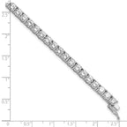 FJC Finejewelers 925 Sterling Silver CZ Bracelet  4.5mm CZ 37 Stone 7in Bracelet 7 Inches x 4.8 mm
