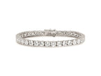 FJC Finejewelers 925 Sterling Silver CZ Bracelet  4.5mm CZ 37 Stone 7in Bracelet 7 Inches x 4.8 mm