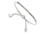 FJC Finejewelers 925 Sterling Silver Adjustable and Stretch and Wrap Antiqued Crystal Love Heart Bracelet