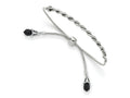 FJC Finejewelers 925 Sterling Silver Adjustable Stretch Wrap Antiqued Reflections Blue Crystal Bracelet 9 in