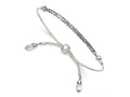 FJC Finejewelers 925 Sterling Silver Adjustable Antiqued Reflections Clear Briolette Crystal Bracelet