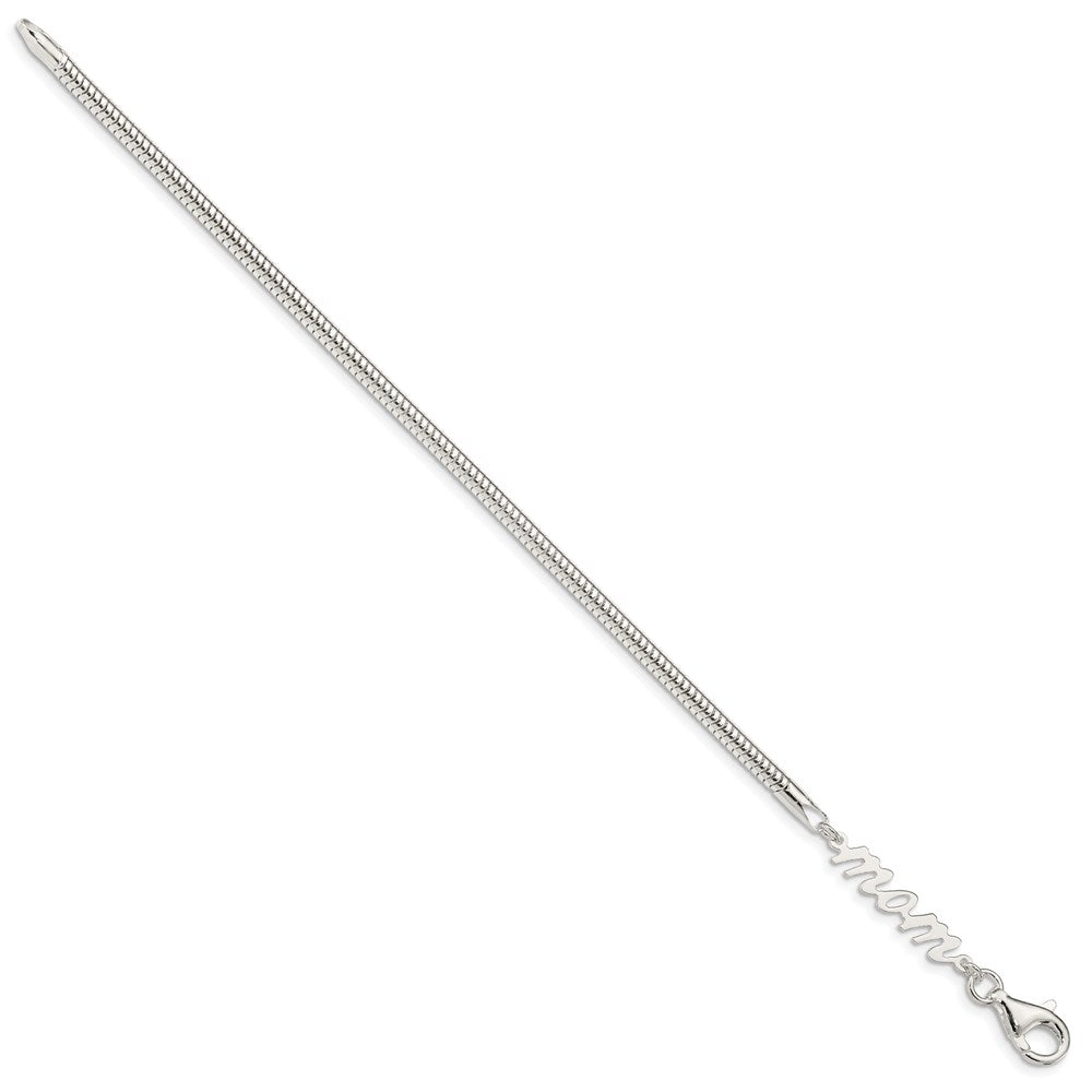 FJC Finejewelers 925 Sterling Silver Bracelets with Station MOM Bracelet 7.5 Inches x 2.85 mm