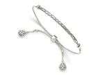 FJC Finejewelers 925 Sterling Silver Adjustable Antiqued Filigree Drops Adjustable Bracelet