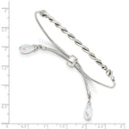 FJC Finejewelers 925 Sterling Silver Adjustable Antiqued Crystal Tassel Adjustable Bracelet