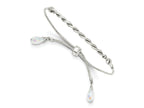 FJC Finejewelers 925 Sterling Silver Adjustable Antiqued Crystal Tassel Adjustable Bracelet