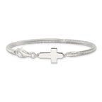 FJC Finejewelers 925 Sterling Silver Sideways Cross Bracelet 7.5 Inches