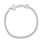 FJC Finejewelers 925 Sterling Silver Sideways Cross Bracelet 7.5 Inches
