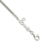 FJC Finejewelers 925 Sterling Silver LOVE Bracelet 7.5 Inches x 9.5 mm
