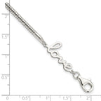 FJC Finejewelers 925 Sterling Silver LOVE Bracelet 7.5 Inches x 9.5 mm