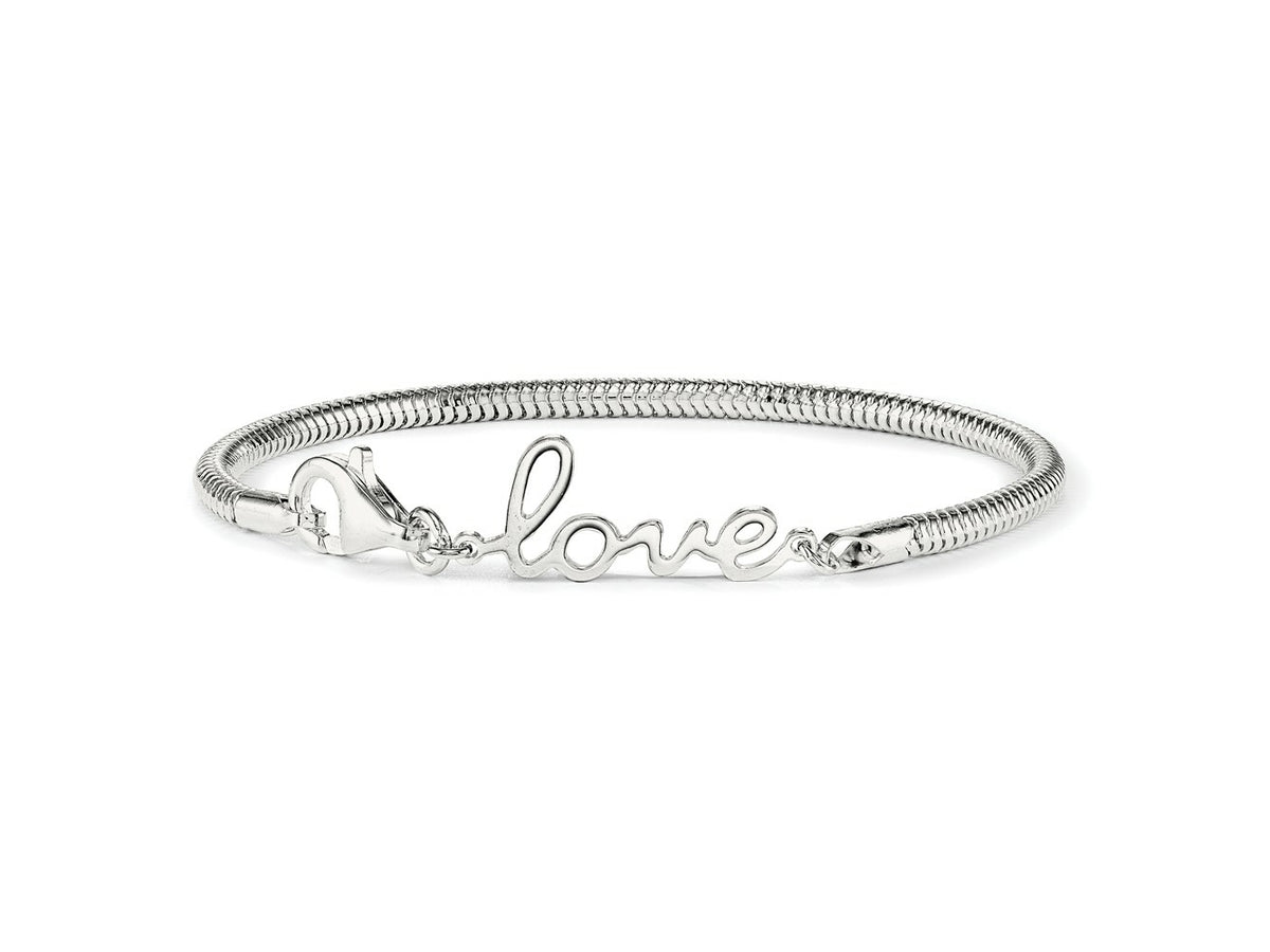 FJC Finejewelers 925 Sterling Silver LOVE Bracelet 7.5 Inches x 9.5 mm