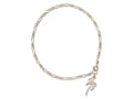 FJC Finejewelers 925 Sterling Silver Hand Made Figaro Palm Tree Anklet 9 Inches x 12 mm