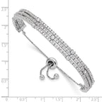 FJC Finejewelers 925 Sterling Silver CZ Rhodium Plated CZ 5 to 9 inch Adjustable Bracelet