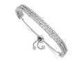 FJC Finejewelers 925 Sterling Silver CZ Rhodium Plated CZ 5 to 9 inch Adjustable Bracelet