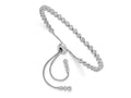 FJC Finejewelers 925 Sterling Silver Box Rhodium Plated CZ 44 Stone Polished Adjustable Bracelet 3.62 mm