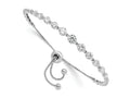 FJC Finejewelers 925 Sterling Silver Graduated CZ Adjustable 5in-8.75in Bracelet 5.3 mm