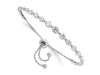 FJC Finejewelers 925 Sterling Silver Graduated CZ Adjustable 5in-8.75in Bracelet 5.3 mm