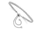 FJC Finejewelers 925 Sterling Silver 34 CZ Adjustable 5 to 8.75 inch Bracelet 3.18 mm