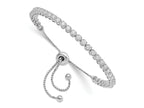 FJC Finejewelers 925 Sterling Silver CZ 39 Stone Adjustable Bracelet 3.41 mm