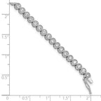 FJC Finejewelers 925 Sterling Silver CZ Rhodium Plated CZ Tennis Bracelet 7 Inches x 3.97 mm