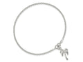 FJC Finejewelers 925 Sterling Silver Hand Made Rolo Palm Tree Anklet 9 Inches x 12 mm