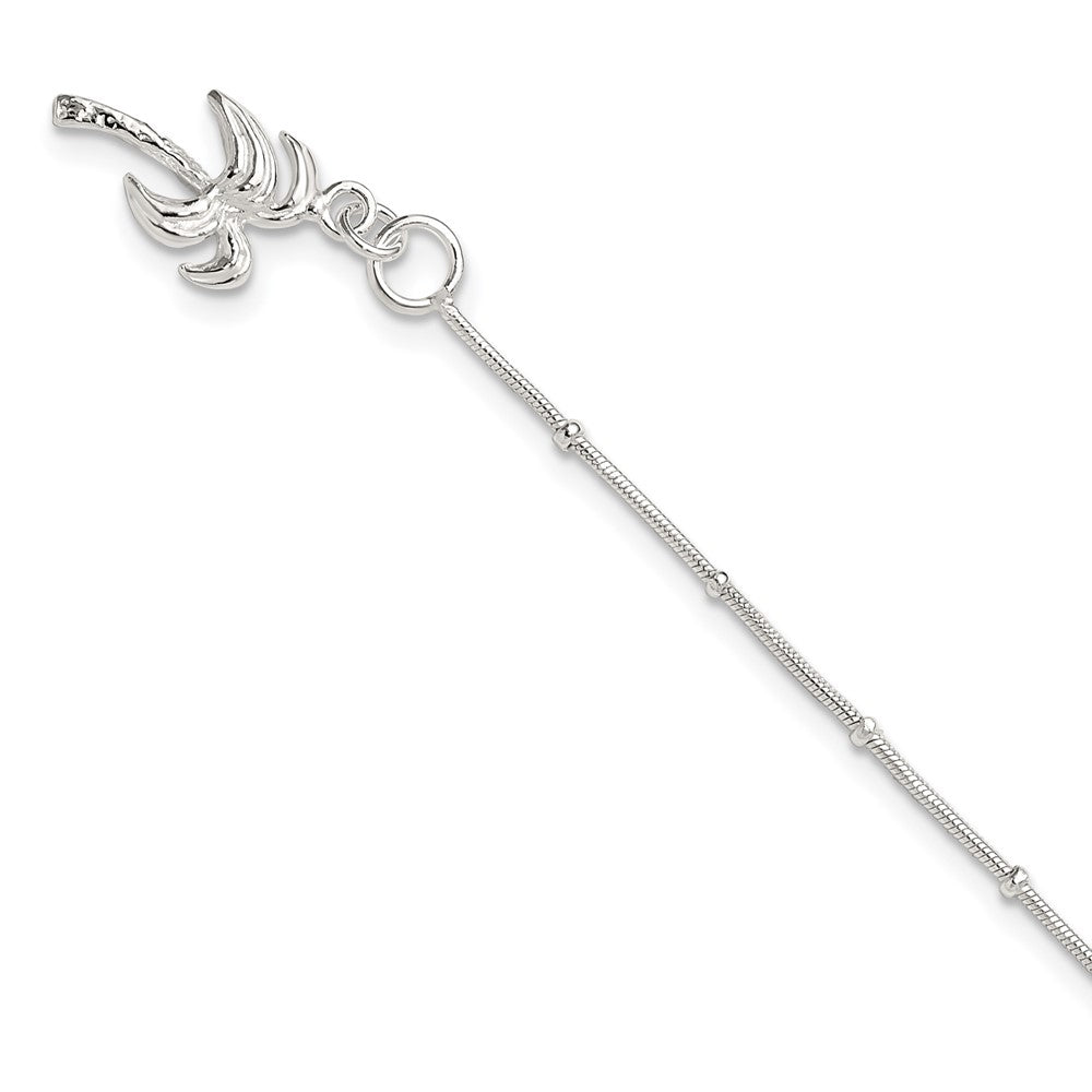 FJC Finejewelers 925 Sterling Silver Hand Made Other Chain Palm Tree Anklet 9 Inches x 12 mm
